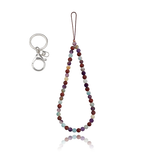 PandaHall Natural Amazonite ,Natural Amethyst, Natural Sesame Jasper and Iron Alloy Lobster Claw Clasp Keychain, with Braided Nylon Thread...
PandaHall Natural Amazonite ,Natural Amethyst, Natural Sesame Jasper and Iron Alloy Lobster Claw Clasp Keychain, with Braided Nylon Thread...