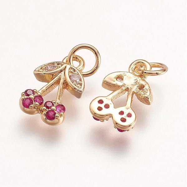 PandaHall Brass Micro Pave Grade AAA Cubic Zirconia Charms, Cherry, Cadmium Free & Nickel Free & Lead Free, Real 18K Gold Plated, 10x7x2mm..., Pink
PandaHall Brass Micro Pave Grade AAA Cubic Zirconia Charms, Cherry, Cadmium Free & Nickel Free & Lead Free, Real 18K Gold Plated, 10x7x2mm..., Pink