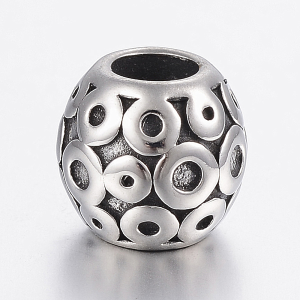 PandaHall 304 Stainless Steel European Beads Enamel Settings, Barrel, Large Hole Beads, Antique Silver, Tray: 0.8~1.5mm, 11x10mm, Hole: 5mm...
PandaHall 304 Stainless Steel European Beads Enamel Settings, Barrel, Large Hole Beads, Antique Silver, Tray: 0.8~1.5mm, 11x10mm, Hole: 5mm...