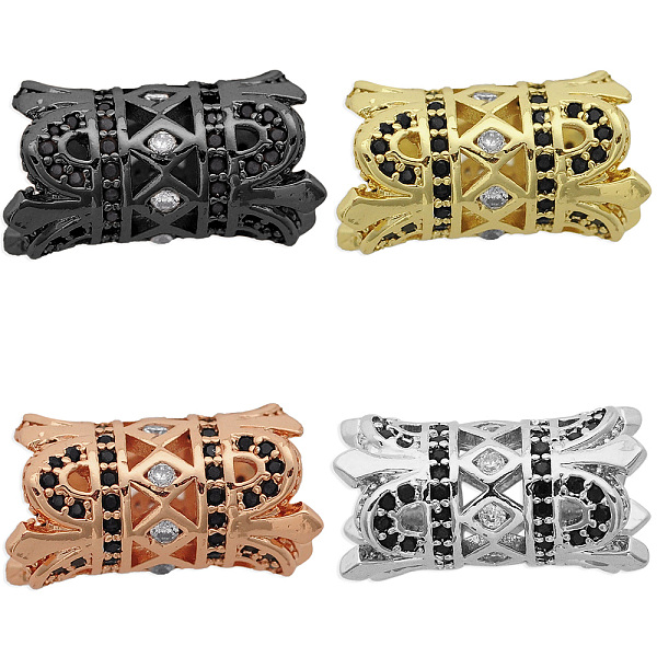 PandaHall Brass Micro Pave Clear Cubic Zirconia European Beads, Column, Mixed Color, 17.5x10mm, Hole: 5.5mm, 4pcs/bag Brass+Cubic Zirconia..., Black
PandaHall Brass Micro Pave Clear Cubic Zirconia European Beads, Column, Mixed Color, 17.5x10mm, Hole: 5.5mm, 4pcs/bag Brass+Cubic Zirconia..., Black
