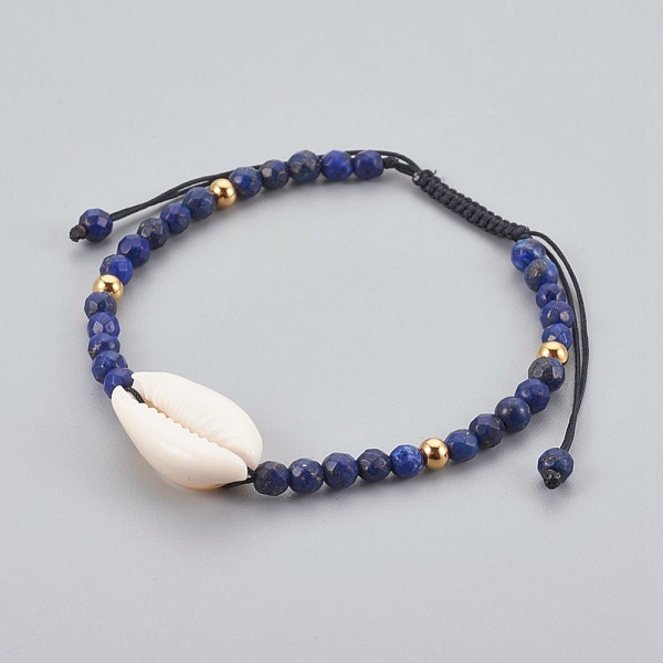 PandaHall Natural Lapis Lazuli(Dyed) Braided Bead Bracelets, with Cowrie Shell, 2 inch~3-1/8 inch(5~8cm) Lapis Lazuli Black
PandaHall Natural Lapis Lazuli(Dyed) Braided Bead Bracelets, with Cowrie Shell, 2 inch~3-1/8 inch(5~8cm) Lapis Lazuli Black