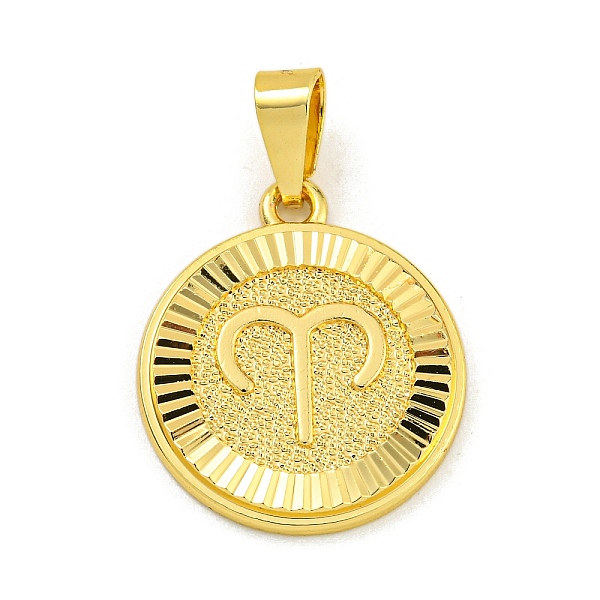 PandaHall Brass Pendants, Real 18K Gold Plated, Flat Round with Constellations, Aries, 24x20.5x2mm, Hole: 8x3.5mm Brass Aries
PandaHall Brass Pendants, Real 18K Gold Plated, Flat Round with Constellations, Aries, 24x20.5x2mm, Hole: 8x3.5mm Brass Aries