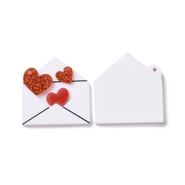 PandaHall Acrylic Pendants, Valentine's Day Theme, Envelope Pattern, 34.5x32.5x4mm, Hole: 1.5mm Acrylic Envelope White
PandaHall Acrylic Pendants, Valentine's Day Theme, Envelope Pattern, 34.5x32.5x4mm, Hole: 1.5mm Acrylic Envelope White