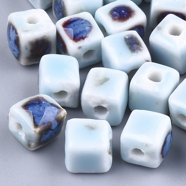 PandaHall Handmade Porcelain Beads, Fancy Antique Glazed Porcelain, Cube, Light Sky Blue, 8x7.5~8x7.5~8mm, Hole: 1.5~2mm Porcelain Cube Blue
PandaHall Handmade Porcelain Beads, Fancy Antique Glazed Porcelain, Cube, Light Sky Blue, 8x7.5~8x7.5~8mm, Hole: 1.5~2mm Porcelain Cube Blue