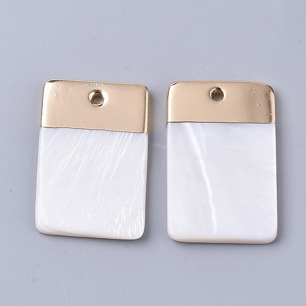 PandaHall Electroplate Freshwater Shell Pendants, for DIY Jewelry Making, Top Golden Plated, Rectangle, Seashell Color, 30x20x3mm, Hole: 2mm...
PandaHall Electroplate Freshwater Shell Pendants, for DIY Jewelry Making, Top Golden Plated, Rectangle, Seashell Color, 30x20x3mm, Hole: 2mm...
