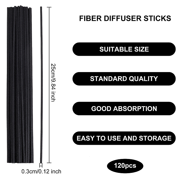 PandaHall BENECREAT 120PCS Diffuser Sticks 25cmx3mm Natural Rattan fibre Sticks Essential Oil Aroma Diffuser Sticks fibre Diffuser..., Black
PandaHall BENECREAT 120PCS Diffuser Sticks 25cmx3mm Natural Rattan fibre Sticks Essential Oil Aroma Diffuser Sticks fibre Diffuser..., Black