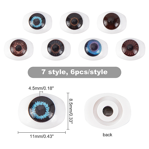 PandaHall CHGCRAFT 42Pcs 7 Style Plastic Doll Craft Eye, for DIY Sewing Craft Dolls Stuffed Toys, Oval, Mixed Color, 8.5x11x4.5mm..., Multicolor
PandaHall CHGCRAFT 42Pcs 7 Style Plastic Doll Craft Eye, for DIY Sewing Craft Dolls Stuffed Toys, Oval, Mixed Color, 8.5x11x4.5mm..., Multicolor