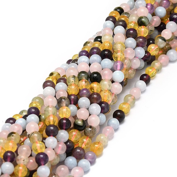 PandaHall Natural Mixed Gemstone Beads Strands, Natural Aquamarine & Rose Quartz & Prehnite & Citrine & Amethyst, Round, 6mm, Hole: 0.8mm...
PandaHall Natural Mixed Gemstone Beads Strands, Natural Aquamarine & Rose Quartz & Prehnite & Citrine & Amethyst, Round, 6mm, Hole: 0.8mm...