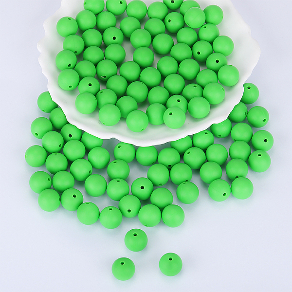 PandaHall Round Silicone Focal Beads, Chewing Beads For Teethers, DIY Nursing Necklaces Making, Lime Green, 15mm, Hole: 2mm Silicone Round
PandaHall Round Silicone Focal Beads, Chewing Beads For Teethers, DIY Nursing Necklaces Making, Lime Green, 15mm, Hole: 2mm Silicone Round