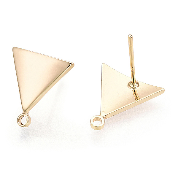 PandaHall Brass Stud Earring Findings, with Loop, Triangle, Nickel Free, Real 18K Gold Plated, 13.5x13mm, Hole: 1mm, Pin: 0.8mm Brass...
PandaHall Brass Stud Earring Findings, with Loop, Triangle, Nickel Free, Real 18K Gold Plated, 13.5x13mm, Hole: 1mm, Pin: 0.8mm Brass...