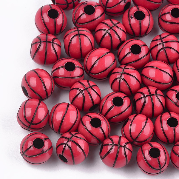 PandaHall Craft Style Acrylic Beads, Basketball, Crimson, 11.5~12x10.5mm, Hole: 3.5~4mm, about 600pcs/500g Acrylic Sports Pink
PandaHall Craft Style Acrylic Beads, Basketball, Crimson, 11.5~12x10.5mm, Hole: 3.5~4mm, about 600pcs/500g Acrylic Sports Pink