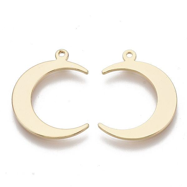 PandaHall Brass Pendants, Nickel Free, Moon, Real 18K Gold Plated, 22x16.5x1mm, Hole: 1.2mm Brass Moon
PandaHall Brass Pendants, Nickel Free, Moon, Real 18K Gold Plated, 22x16.5x1mm, Hole: 1.2mm Brass Moon