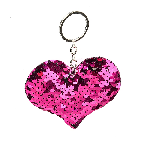 PandaHall PVC Reflective Sequin Heart Pendant Keychain, with Platinum Plated Iron Findings, for Car Keychain Bag Ornament, Deep Pink...
PandaHall PVC Reflective Sequin Heart Pendant Keychain, with Platinum Plated Iron Findings, for Car Keychain Bag Ornament, Deep Pink...