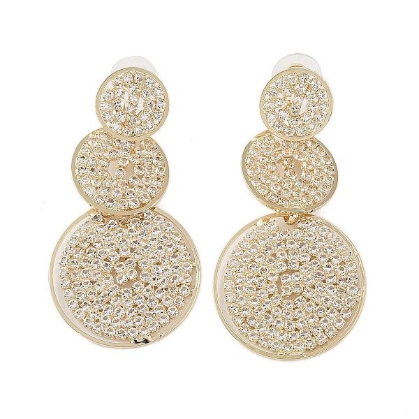 PandaHall Brass Micro Pave Cubic Zirconia Stud Earrings, Flat Round, Golden, 59x30mm Cubic Zirconia Flat Round
PandaHall Brass Micro Pave Cubic Zirconia Stud Earrings, Flat Round, Golden, 59x30mm Cubic Zirconia Flat Round