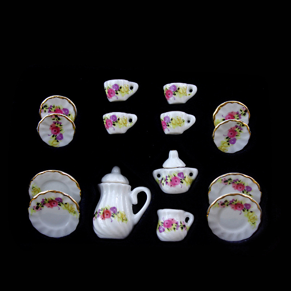 PandaHall Mini Porcelain Tea Set, including 2Pcs Teapots, 5Pcs Teacups, 8Pcs Dishes, for Dollhouse Accessories, Pretending Prop Decorations...
PandaHall Mini Porcelain Tea Set, including 2Pcs Teapots, 5Pcs Teacups, 8Pcs Dishes, for Dollhouse Accessories, Pretending Prop Decorations...