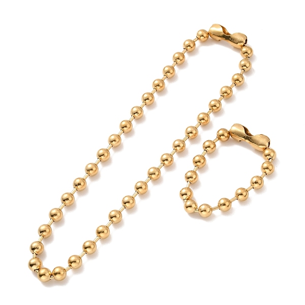 PandaHall Vacuum Plating 304 Stainless Steel Ball Chain Necklace & Bracelet Set, Jewelry Set with Ball Chain Connecter Clasp for Women...
PandaHall Vacuum Plating 304 Stainless Steel Ball Chain Necklace & Bracelet Set, Jewelry Set with Ball Chain Connecter Clasp for Women...