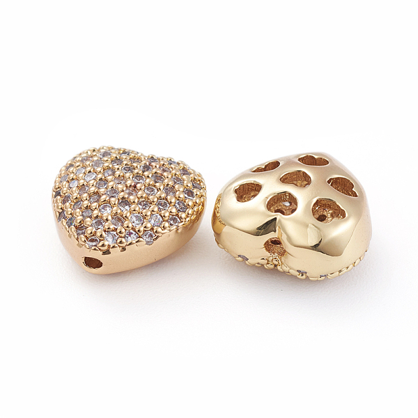 PandaHall Brass Micro Pave Cubic Zirconia Beads, Heart, Clear, Golden, 10.5x11x6mm, Hole: 1mm Brass+Cubic Zirconia Heart Clear
PandaHall Brass Micro Pave Cubic Zirconia Beads, Heart, Clear, Golden, 10.5x11x6mm, Hole: 1mm Brass+Cubic Zirconia Heart Clear
