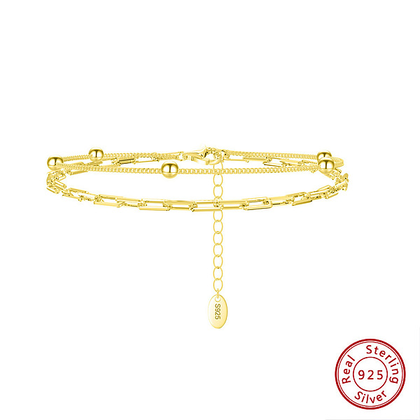 PandaHall 925 Sterling Silver Satellite & Paperclip Chains Double-Layer Multi-strand Bracelet, with S925 Stamp, Real 14K Gold Plated, 6-1/2...
PandaHall 925 Sterling Silver Satellite & Paperclip Chains Double-Layer Multi-strand Bracelet, with S925 Stamp, Real 14K Gold Plated, 6-1/2...
