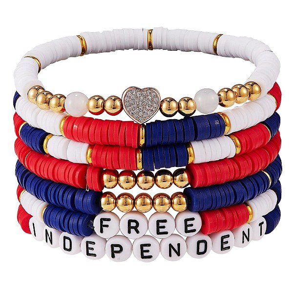 PandaHall 7Pcs 7 Style Word Independent Free Polymer Clay Heishi Surfer Stretch Bracelets Set, Natural Quartz Crystal Beaded Preppy..., Multicolor
PandaHall 7Pcs 7 Style Word Independent Free Polymer Clay Heishi Surfer Stretch Bracelets Set, Natural Quartz Crystal Beaded Preppy..., Multicolor