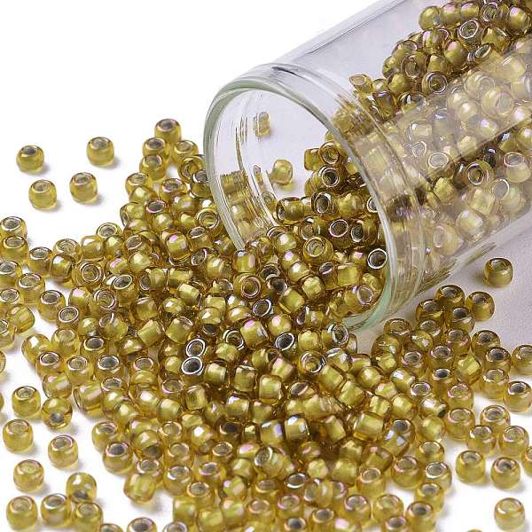 PandaHall TOHO Round Seed Beads, Japanese Seed Beads, (389) Inside Color Topaz/Gray Lined, 8/0, 3mm, Hole: 1mm, about 222pcs/bottle...
PandaHall TOHO Round Seed Beads, Japanese Seed Beads, (389) Inside Color Topaz/Gray Lined, 8/0, 3mm, Hole: 1mm, about 222pcs/bottle...