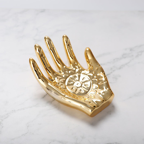 PandaHall Palm Model Resin Jewelry Plate, Storage Tray for Rings, Necklaces, Earring, Photography Props, Gold, 140x110x65mm Resin Palm Gold
PandaHall Palm Model Resin Jewelry Plate, Storage Tray for Rings, Necklaces, Earring, Photography Props, Gold, 140x110x65mm Resin Palm Gold