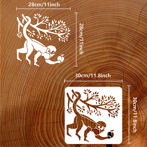 PandaHall FINGERINSPIRE Monkey Painting Stencil 11.8x11.8inch Reusable Monkey Picking Peaches Pattern Stencil DIY Art Tree Plants Animal...
PandaHall FINGERINSPIRE Monkey Painting Stencil 11.8x11.8inch Reusable Monkey Picking Peaches Pattern Stencil DIY Art Tree Plants Animal...