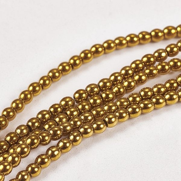 PandaHall Electroplate Non-magnetic Synthetic Hematite Beads Strands, Round, Grade A, Golden Plated, 2mm, Hole: 1mm, about 200pcs/strand, 16...
PandaHall Electroplate Non-magnetic Synthetic Hematite Beads Strands, Round, Grade A, Golden Plated, 2mm, Hole: 1mm, about 200pcs/strand, 16...
