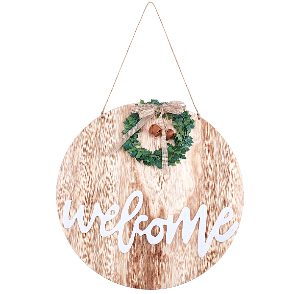 PandaHall Gorgecraft Wooden Pendant Decorations, Mediterranean Style, Flat Round with Welcome, BurlyWood, 46cm Wood Flat Round Orange
PandaHall Gorgecraft Wooden Pendant Decorations, Mediterranean Style, Flat Round with Welcome, BurlyWood, 46cm Wood Flat Round Orange