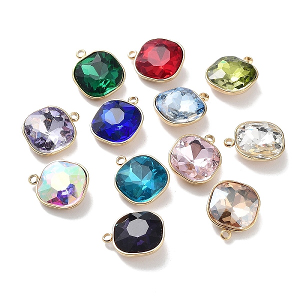 PandaHall Faceted Glass Pendants, with Ion Plating(IP) Golden 304 Stainless Steel Findings, Mixed Color, Square, 16x13.5x5.5mm, Hole: 1.6mm..., Multicolor
PandaHall Faceted Glass Pendants, with Ion Plating(IP) Golden 304 Stainless Steel Findings, Mixed Color, Square, 16x13.5x5.5mm, Hole: 1.6mm..., Multicolor