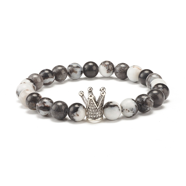 PandaHall Round Natural Zebra Jasper Beads Stretch Bracelet, Crown Alloy Bead Bracelet for Girl Women, Antique Silver, Inner Diameter: 2-1/2...
PandaHall Round Natural Zebra Jasper Beads Stretch Bracelet, Crown Alloy Bead Bracelet for Girl Women, Antique Silver, Inner Diameter: 2-1/2...