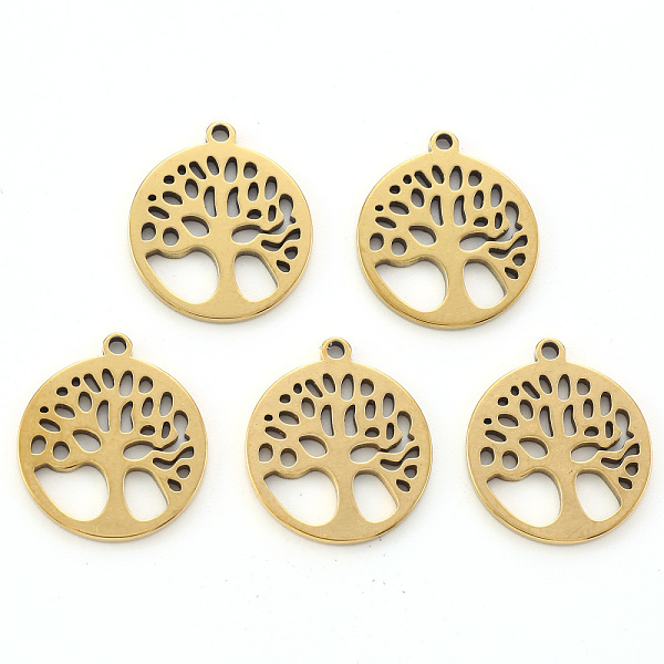 PandaHall 304 Stainless Steel Pendants, Laser Cut, Oval with Tree of Life, Golden, 15.5x14x1mm, Hole: 1.2mm 304 Stainless Steel Oval
PandaHall 304 Stainless Steel Pendants, Laser Cut, Oval with Tree of Life, Golden, 15.5x14x1mm, Hole: 1.2mm 304 Stainless Steel Oval