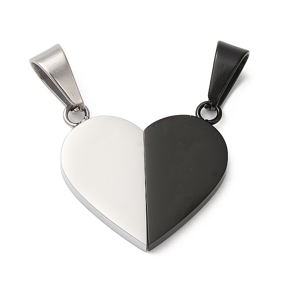 PandaHall Vacuum Plating 304 Stainless Steel Split Pendants, Couple Pendants, Heart Charm, Electrophoresis Black & Stainless Steel Color...
PandaHall Vacuum Plating 304 Stainless Steel Split Pendants, Couple Pendants, Heart Charm, Electrophoresis Black & Stainless Steel Color...