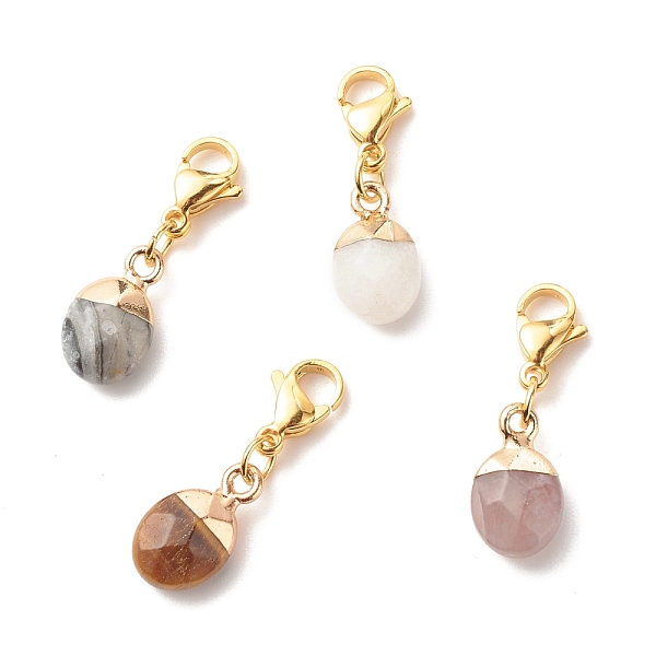 PandaHall Natural Gemstone Pendants, Oval, Faceted, with Lobster Claw Clasps & Jump Rings, Real 24K & 18K Gold Plated, 27mm Mixed Stone Oval
PandaHall Natural Gemstone Pendants, Oval, Faceted, with Lobster Claw Clasps & Jump Rings, Real 24K & 18K Gold Plated, 27mm Mixed Stone Oval