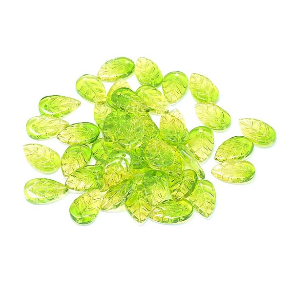 PandaHall Transparent Glass Pendants, Leaf, Two Tone, Green Yellow, 18x11x3mm, Hole: 1.2mm Glass Leaf Green
PandaHall Transparent Glass Pendants, Leaf, Two Tone, Green Yellow, 18x11x3mm, Hole: 1.2mm Glass Leaf Green