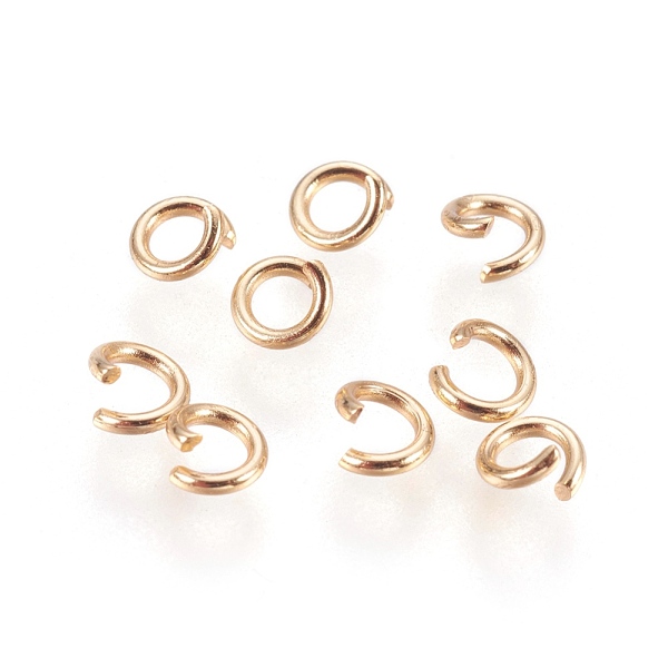 PandaHall 304 Stainless Steel Open Jump Rings, Golden, 20 Gauge, 4x0.8mm, Inner Diameter: 2.5mm, about 1000pcs/bag 304 Stainless Steel Ring
PandaHall 304 Stainless Steel Open Jump Rings, Golden, 20 Gauge, 4x0.8mm, Inner Diameter: 2.5mm, about 1000pcs/bag 304 Stainless Steel Ring