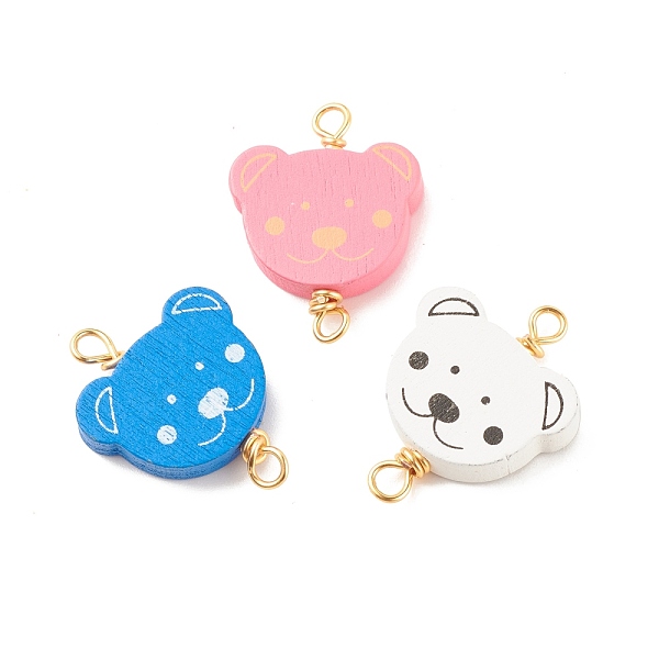 PandaHall Spray Painted Wood Connector Charms, with Golden Tone Copper Wire Loops, Bear, Mixed Color, 32.5~33x24.5x5.5mm, Hole: 3.5mm Wood..., Multicolor
PandaHall Spray Painted Wood Connector Charms, with Golden Tone Copper Wire Loops, Bear, Mixed Color, 32.5~33x24.5x5.5mm, Hole: 3.5mm Wood..., Multicolor