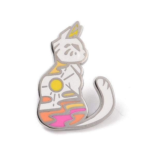 PandaHall Cartoon Sun Cat Shape Alloy Enamel Pin Brooch, for Backpack Clothes, Colorful, 30.5x22x1.5mm Alloy+Enamel Cat Shape
PandaHall Cartoon Sun Cat Shape Alloy Enamel Pin Brooch, for Backpack Clothes, Colorful, 30.5x22x1.5mm Alloy+Enamel Cat Shape