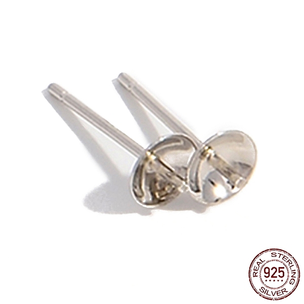 PandaHall Rhodium Plated 925 Sterling Silver Stud Earring Findings, for Half Drill Beads, with S925 Stamp, Real Platinum Plated, 13x5mm...
PandaHall Rhodium Plated 925 Sterling Silver Stud Earring Findings, for Half Drill Beads, with S925 Stamp, Real Platinum Plated, 13x5mm...