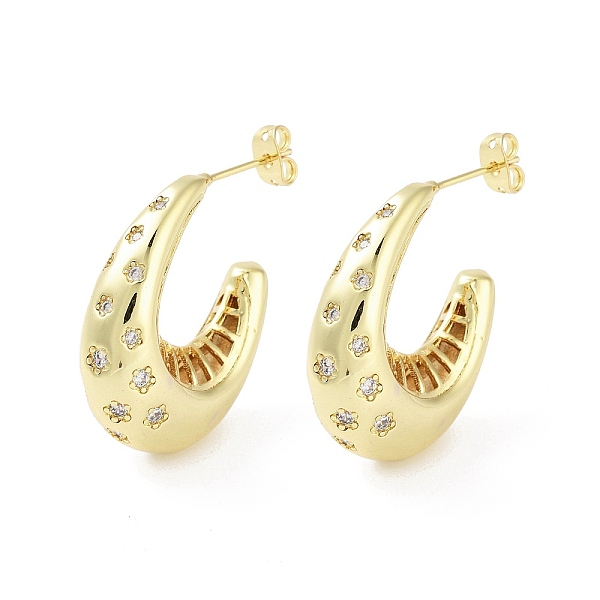 PandaHall Rack Plating Brass Micro Pave Cubic Zirconia Studs Earrings, Half Hoop Earrings for Women, Long-Lasting Plated, Lead Free &...
PandaHall Rack Plating Brass Micro Pave Cubic Zirconia Studs Earrings, Half Hoop Earrings for Women, Long-Lasting Plated, Lead Free &...