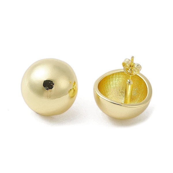 PandaHall Brass Stud Earrings, Half Round, Real 18K Gold Plated, 16.5mm Brass Half Round
PandaHall Brass Stud Earrings, Half Round, Real 18K Gold Plated, 16.5mm Brass Half Round