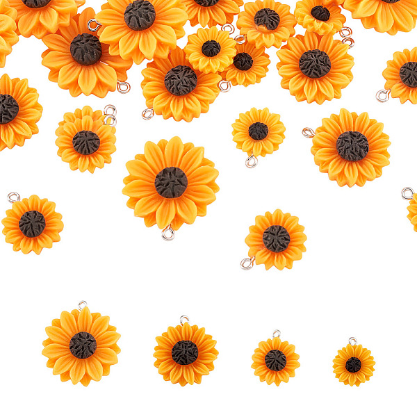 PandaHall Craftdady 40Pcs 4 Style Opaque Resin Pendants, with Platinum Tone Iron Loop, Sunflower, Dark Orange, 19.5~31x16~29x5~7.5mm, Hole...
PandaHall Craftdady 40Pcs 4 Style Opaque Resin Pendants, with Platinum Tone Iron Loop, Sunflower, Dark Orange, 19.5~31x16~29x5~7.5mm, Hole...