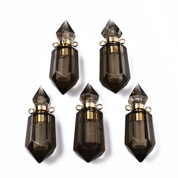 PandaHall Faceted Natural Smoky Quartz Pendants, Openable Perfume Bottle, with Golden Tone Brass Findings, Hexagon, 40~41.5x15x13.5mm, Hole...
PandaHall Faceted Natural Smoky Quartz Pendants, Openable Perfume Bottle, with Golden Tone Brass Findings, Hexagon, 40~41.5x15x13.5mm, Hole...