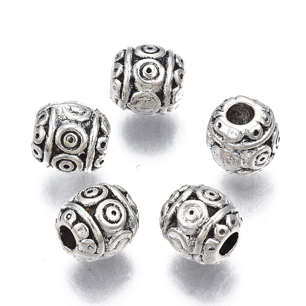 PandaHall Tibetan Style Alloy Beads, Cadmium Free & Lead Free, Barrel, Antique Silver, 6.5x6mm, Hole: 2mm, about 1350pcs/1000g Alloy Barrel
PandaHall Tibetan Style Alloy Beads, Cadmium Free & Lead Free, Barrel, Antique Silver, 6.5x6mm, Hole: 2mm, about 1350pcs/1000g Alloy Barrel