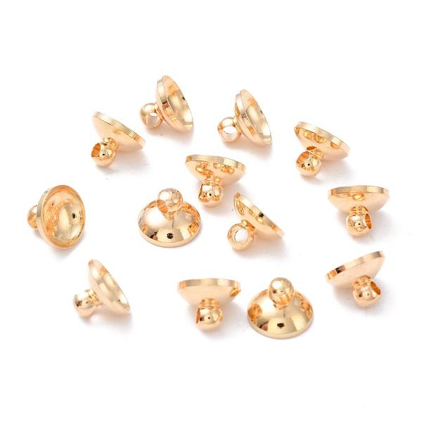 PandaHall Rack Plating Brass Bead Cap Bails, For DIY Clear Glass Globe Bottle Charms Pendants Making, Golden, 8mm Brass
PandaHall Rack Plating Brass Bead Cap Bails, For DIY Clear Glass Globe Bottle Charms Pendants Making, Golden, 8mm Brass