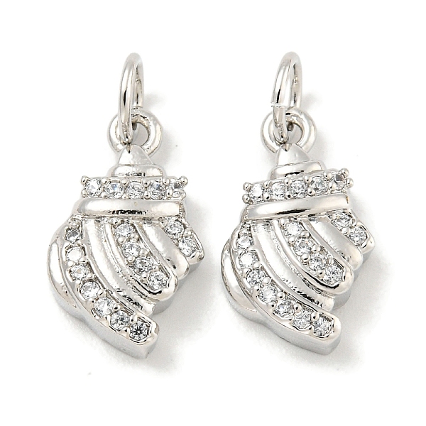 PandaHall Rack Plating Brass Micro Pave Clear Cubic Zirconia Pendants, Long-Lasting Plated, with Jump Rings, Lead Free & Cadmium Free, Conch...
PandaHall Rack Plating Brass Micro Pave Clear Cubic Zirconia Pendants, Long-Lasting Plated, with Jump Rings, Lead Free & Cadmium Free, Conch...