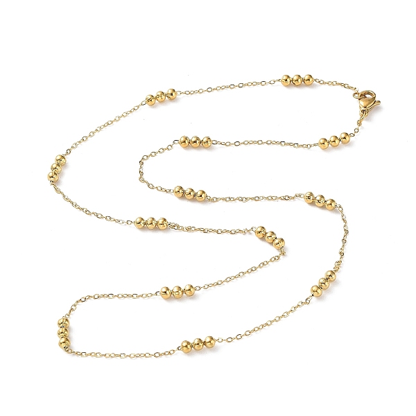 PandaHall 304 Stainless Steel Round Beaded Link Chain Necklaces for Women, Golden, 19.88 inch(50.5cm) 304 Stainless Steel
PandaHall 304 Stainless Steel Round Beaded Link Chain Necklaces for Women, Golden, 19.88 inch(50.5cm) 304 Stainless Steel