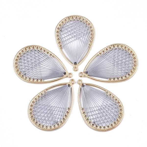 PandaHall Alloy Pendants, with Polyester Thread, teardrop, Golden, Light Grey, 46~47x31x2mm, Hole: 2mm Polyester Teardrop Gray
PandaHall Alloy Pendants, with Polyester Thread, teardrop, Golden, Light Grey, 46~47x31x2mm, Hole: 2mm Polyester Teardrop Gray