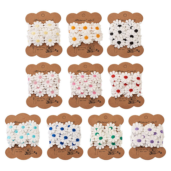 PandaHall Polyester Lace Trim, Daisy Pattern, Mixed Color, 1"(25mm), 10 colors, 1yard/color, 10yards/set Polyester Multicolor
PandaHall Polyester Lace Trim, Daisy Pattern, Mixed Color, 1"(25mm), 10 colors, 1yard/color, 10yards/set Polyester Multicolor