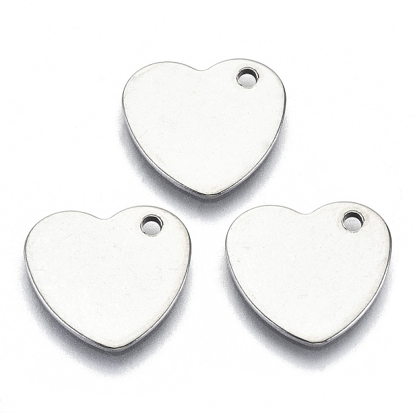 PandaHall 201 Stainless Steel Charms, Laser Cut, Stamping Blank Tag, Heart, Stainless Steel Color, 13x14x0.8mm, Hole: 1.4mm 201 Stainless...
PandaHall 201 Stainless Steel Charms, Laser Cut, Stamping Blank Tag, Heart, Stainless Steel Color, 13x14x0.8mm, Hole: 1.4mm 201 Stainless...