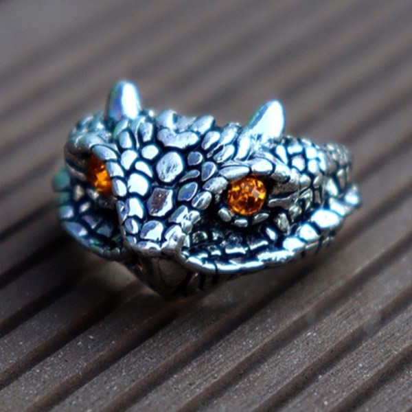 PandaHall Alloy Open Rings for Men, Adjustable Animal Finger Rings, with Rhinestone, Snake, Orange, Antique Silve, US Size 8 1/2(18.5mm)...
PandaHall Alloy Open Rings for Men, Adjustable Animal Finger Rings, with Rhinestone, Snake, Orange, Antique Silve, US Size 8 1/2(18.5mm)...